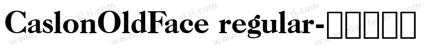 CaslonOldFace regular字体转换